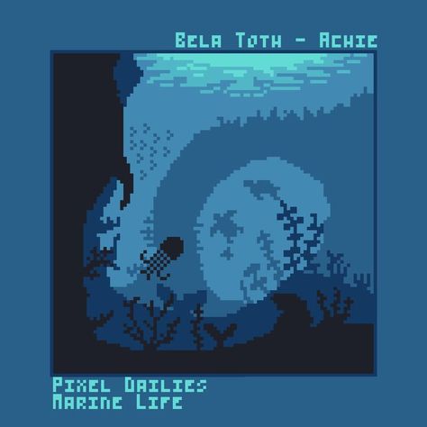 Pixel Dailies - Marine Life challange Game Developer, 16 Bit, Art Things, Game Dev, Random Art, My Stuff, Game Development, I Am Game, Marine Life