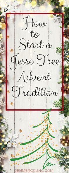 How to make a Jesse Tree! Countdown to Christmas with a Jesse Tree! Celebrate Advent with symbolic ornaments connected to daily scripture readings--start a new family tradition! Jesus Family Tree, Homeschool Christmas, Jesse Tree Advent, Tradition Christmas, Family Tree Craft, Christmas Extravaganza, Jesse Tree Ornaments, Catholic Christmas, Jesse Tree