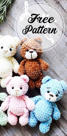 Free and Little Bear Amigurumi Pattern Designs | Amigurumiforum Amigurumi Free Pattern Teddy Bear, Crochet Tiny Teddy Bear Pattern Free, Small Teddy Bear Amigurumi Free Pattern, Crochet Small Bear Pattern Free, Small Crochet Teddy Bear Free Pattern, No Sew Crochet Bear, Crochet Stuffed Bear, Bulky Yarn Amigurumi Patterns, Bulky Yarn Amigurumi