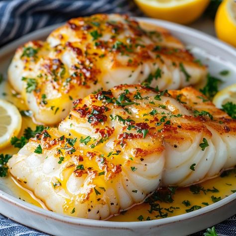 Discover how to make Lemon Butter Sautéed Cod, a simple yet elegant dish perfect for any occasion, with tips on cooking techniques. Cod Fish Recipes, Pescetarian Recipes, Bariatric Food, Fish Dinner Recipes, Cooking Stuff, Cod Recipes, Diet Meals, Fish Recipes Healthy, Fish Dinner