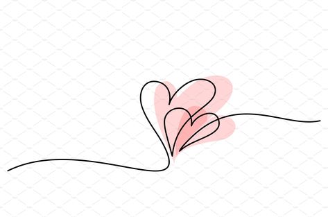 Heart Fine Line Drawing, Valentines Day Designs Graphic, Valentine Line Art, Minimal Love Art, Valentines Line Art, One Line Couple Drawing, Logo Heart Design, Love Heart Drawing Aesthetic, Love Symbols Heart