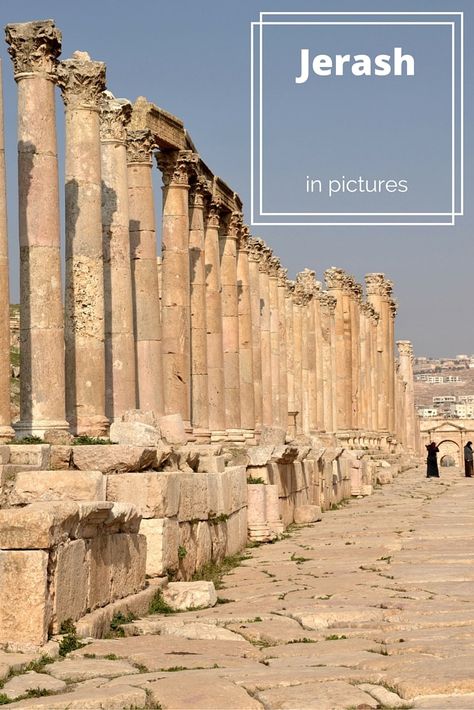 Ruins in Jerash, Jordan in pictures Jerash Jordan, Roman City, Ancient Architecture, Ancient Ruins, Amman, Eastern Europe, Favorite City, Day Tours, Main Street