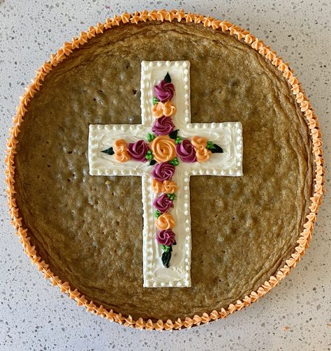 Christian Desserts, Christening Cakes, Cookie Cakes, Easter Cake, Easter Cross, Decorated Cakes, Cookie Ideas, Easter Cakes, Cookie Cake