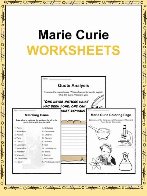 Marie Curie For Kids, People Power Revolution, Blank Coloring Pages, Puppy Coloring Pages, Handwriting Worksheets, Summer Learning, Review Activities, Facts For Kids, Marie Curie