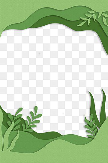 Green Border Design, Leaf Border Design, Wind Clipart, Crumpled Paper Background, Plant Border, Plant Paper, Plant Clipart, Summer Plant, Nature 3d