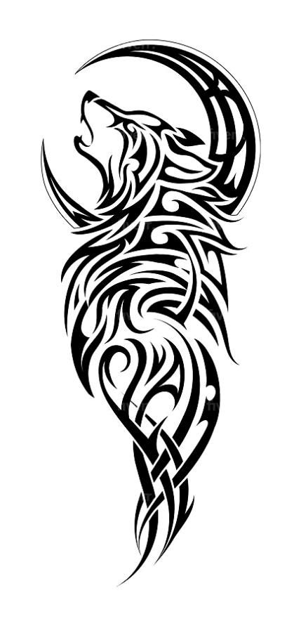 One Color Tattoo, Celtic Wolf Tattoo, Tattoos With Color, Trible Tattoos, Sleeve Drawing, Wolf Stencil, Wolf Symbol, Drawing Tattoo Ideas, Tattoo Art Design