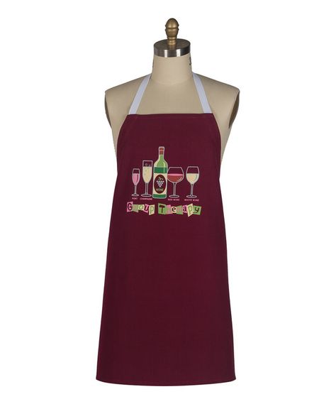 Look at this 'Group Therapy' Wine Apron on #zulily today! Wine Apron, Group Therapy, Kitchen Aprons, Apron, That Look, Wine, Embroidery, Clothes