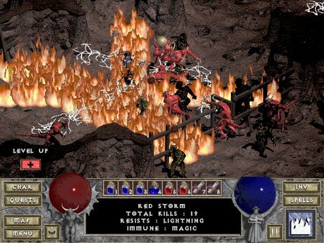 Diablo 1 - The first of all Diablo series. One of the first games i've ever tried in my life Diablo Video Game, Video Game Shelf, Diablo Game, Game Download Free, Classic Video Games, Game Themes, Retro Video Games, Color Depth, Pc Game