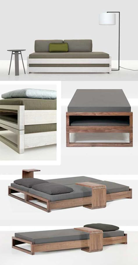 Clever Furniture For Small Spaces | 17 Affordable Ideas – GoDownsize.com Murphy Bed With Sofa, Murphy Bed Ikea, Murphy Bed Plans, Transforming Furniture, Murphy Beds, Guest Bed, Space Saving Furniture, Murphy Bed, Small Living Room