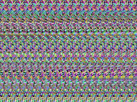 magic eye picture - who else can read it?! If you can't read it on your tablet, try a larger computer monitor. Magic Eye Posters, Hidden 3d Images, 3d Stereograms, Magic Eye Pictures, Eye Poster, Eye Illusions, Posters On Wall, Posters On Wall Bedroom, Creepy Backgrounds