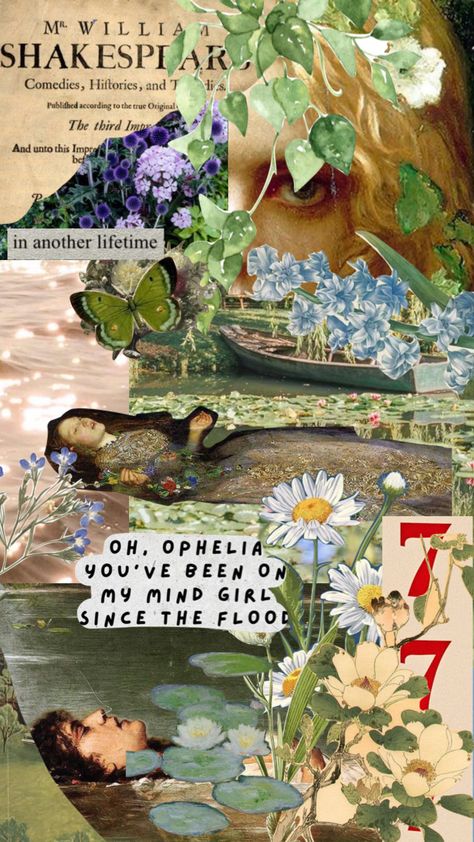 #ophelia #shakesphere #myfirstshuffle #aesthetic #shuffles #collage #love #aestheticshuffle #bookshuffle #bookaesthetic Shakesphere Aesthetic, Shuffles Collage, Aesthetic Shuffles, Book Aesthetic, Collage, The Originals, Fictional Characters, Pins