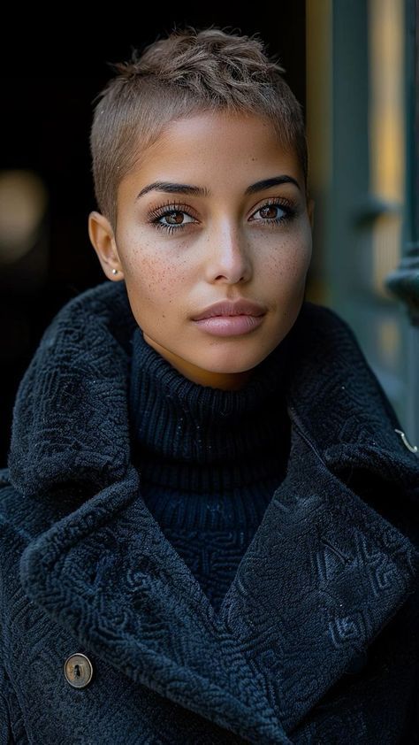 Buzzed Hair Women, Super Short Haircuts, Black Hair Short Cuts, Buzzed Hair, Really Short Hair, Short Hair Pixie Cuts, Short Sassy Hair, Super Short Hair, Edgy Short Hair