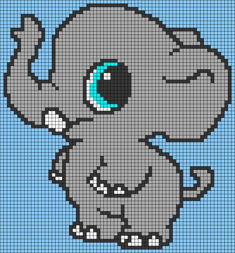 Cross Stitch Patterns Elephant, Elephant Pixel Art, Crochet Stitches Texture, C2c Patterns, Crochet Christmas Trees Pattern, Character Blankets, Baby Afghan Crochet Patterns, Autumn Cross Stitch Patterns, Easy Pixel Art