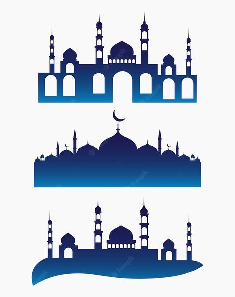 Islamic City, Silhouette Background, Islamic Mosque, Mosque Silhouette, Arabic Calligraphy Painting, City Silhouette, Blue Mosque, Calligraphy Painting, Kirigami