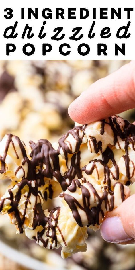 Ever wonder how to make chocolate drizzle popcorn? This quick and delightful treat is sure to be a hit at your next family gathering or movie night. Chocolate drizzle popcorn offers that perfect blend of sweet and salty flavors that can bring a smile to faces both young and old. This recipe only uses three simple ingredients! With this helpful guide, you'll be able to transform an ordinary bowl of popcorn into a decadent snack. This easy recipe comes together fast and pleases every crowd. Chocolate Drizzle Popcorn, Drizzle Popcorn, Movie Treats, Homemade Kettle Corn, Popcorn Dessert, Chocolate Drizzled Popcorn, Kettle Corn Recipe, Popcorn Recipes Easy, Chocolate Covered Popcorn