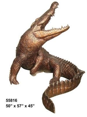 Bronze Crocodile $4,795.00 Crocodile Pictures, Alligators Art, Bronze Statues Sculpture, Saltwater Crocodile, Dog Statue, Graphic Tshirt Design, Crocodiles, Antique Inspiration, Bronze Statue