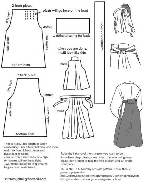 parts of a traditional kimono | Drafting A Hakama Pattern Hakama Pants Pattern, Hakama Pattern, Kimono Diy, Sarouel Pants, Meme Costume, Japanese Pants, Diy Kimono, Hakama Pants, Japanese Costume