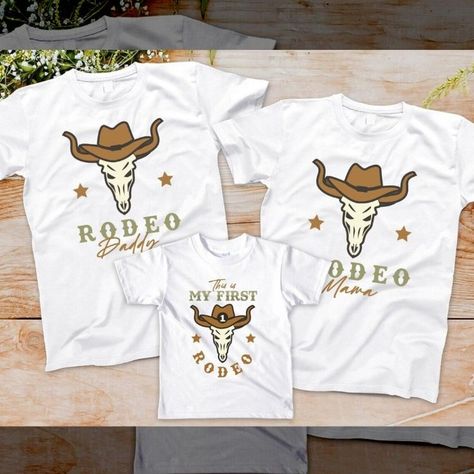 My First Rodeo Family Matching Birthday Shirt, Cowgirl First Birthday Bodysuit, Cowboy 1st Birthday Onesie®, Matching Mummy and Me Shirt 787

#cowboybirthday #rodeobirthdayshirt
#rodeobirthdayparty #rodeofirstbirthday #Kidsbirthday #party #birthday #kidsbraids 	#announcementGifts #birthdaygirl #kids #tshirts #gift #onesieparty #onesie #twoyearold #boyshirt #baby #twoyearoldgirl #birthdayshirts #bodysuit #girlshirt #1stbirthday #firstbirthday #family #familymatching #family #familybirthday Country Theme Outfit, Rodeo Family, My First Rodeo Shirt, First Rodeo Shirt, Cowboy Family, Cowboy First Birthday, Onesie Party, 1st Birthday Onesie, Rodeo Birthday Parties