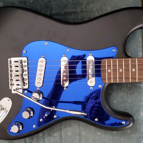 ================================Customized Brand New Guitar================================Optional Bridge Humbucker: $20 Extra====================... Cool Guitar Designs Electric, Electric Guitars Aesthetic, Guitar Customization, Black Stratocaster, Guitar Colors, Punk Guitar, Squier Stratocaster, Bass Design, Custom Bass Guitar