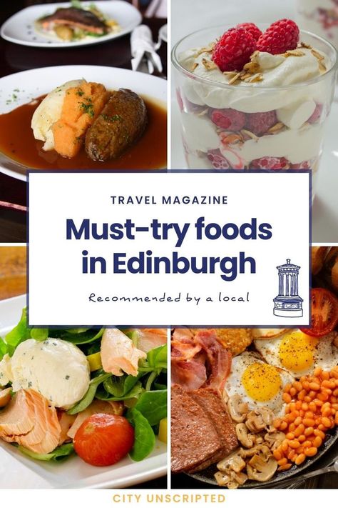 Planning a visit to Edinburgh? All of that exploring will probably make you hungry! Check out this local guide to the best things to eat in Edinburgh and where to find them. Edinburgh Food, European Trip, Things To Eat, Edinburgh Scotland, What To Eat, Local Guide, European Travel, Traditional Food, Travel Bucket