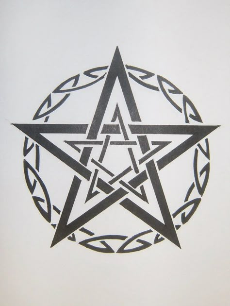 Tribal Pentagram by MagpieVon on DeviantArt Pentacle Tattoo, Pentacle Art, Circuit Tattoo, Pentagram Tattoo, Evil Skull Tattoo, To Be A Witch, Evil Skull, Witch Tattoo, Star Tattoo