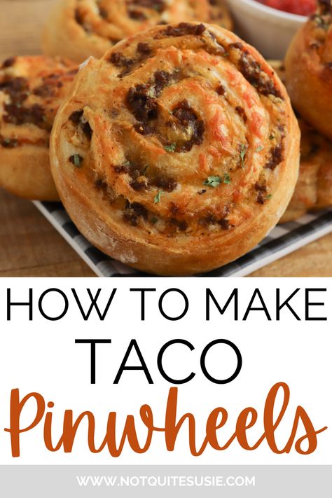 Easy Recipes For Picky Eaters, Taco Crescent Rolls, Crescent Roll Recipes Appetizers, Ground Beef Cream Cheese, Taco Pinwheels, Crescent Roll Appetizers, Recipes For Picky Eaters, Cream Cheese Pinwheels, Pinwheels Recipe