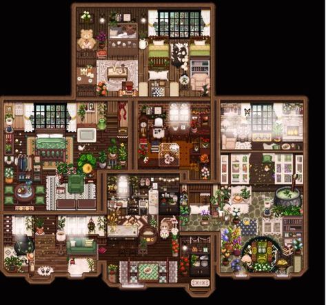 Stardew Farmhouse Interior, Stardew Valley Farmhouse Interior, Stardew Interior, Stardew Valley Farmhouse, Stardew House, Stardew Valley House, Core Keeper, Stardew Mods, Stardew Ideas