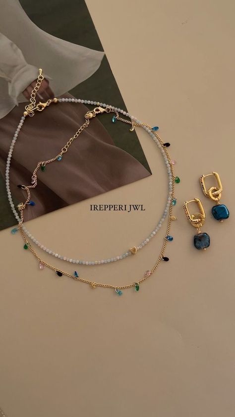 Diy Chain Jewelry Ideas, Bead Accessories Ideas, Handmade Jewelry Ideas Necklace, خواتم خطوبة, Preppy Jewelry, Pretty Jewelry Necklaces, Luxe Jewelry, Handmade Jewelry Tutorials, Jewelry Accessories Ideas