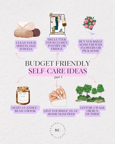 Budget-friendly self-care ideas: Sometimes it feels like we have to spend a lot of money to have an amazing self-care night/day. You know, like going to an expensive spa to get a facial and massage. 🧖🏼‍♀️ But, that really isn’t the case at all! Here are some inexpensive ways to show yourself some love + take care of your mental + physical health. 🛏 Clean your sheets + towels Does anyone else just LOVE fresh sheets + towels? I am constantly switching out ours to get that fresh feeling 🤍... Fresh Sheets, Help Save Money, Show Yourself, Financially Free, Money Savings, Night Day, Self Massage, Financial Life Hacks, Managing Finances