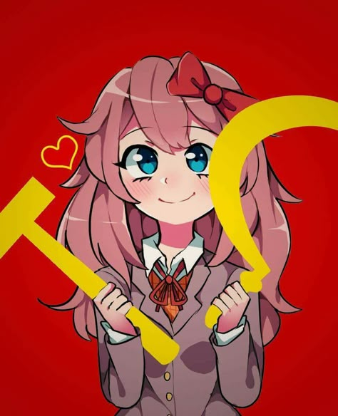 Sayori comunista Just Monika, Doki Doki Literature Club, Literature Club, Doki Doki, Soviet Union, Russia, History, Memes, Red