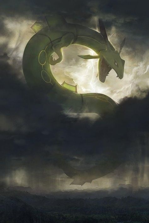 Devin Elle Kurtz, Rayquaza Pokemon, Dragon Flying, Cool Pokemon Wallpapers, Cute Pokemon Wallpaper, Pokemon Fusion, Pokemon Drawings, Pokemon Fan Art, My Pokemon