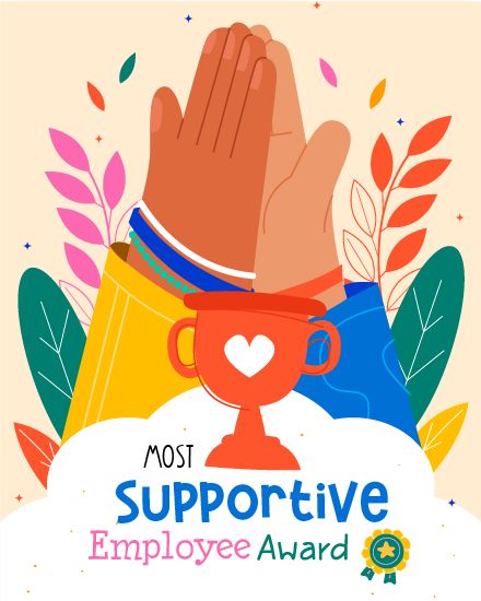 most-supportive-employee-free-award-group-greeting-ecards-swo Employee Awards, Employee Recognition, Appreciation Cards, Employee Appreciation, Hard Work And Dedication, Work Ideas, Memorable Moments, Hard Work, Ecards