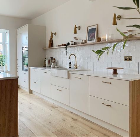 Paint Farrow And Ball, Farrow And Ball Kitchen, Taupe Kitchen, Emily May, Ikea Kitchen Design, Beige Kitchen, Farrow And Ball, May Designs, Cozy Kitchen