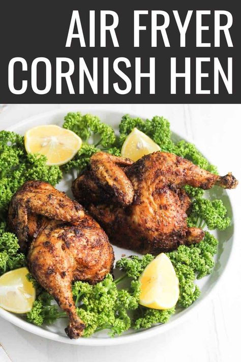 Upgrade your cooking game with our foolproof air fryer Cornish hen recipe from frozen. Enjoy juicy meat and crispy skin in no time. Air Fryer Cornish Hen Recipe, Air Fryer Cornish Hen, Cornish Hen Recipe, Cornish Hen, Cornish Hens, Air Fry Recipes, Cooking Game, Delicious Vegetables, Cooking For Two