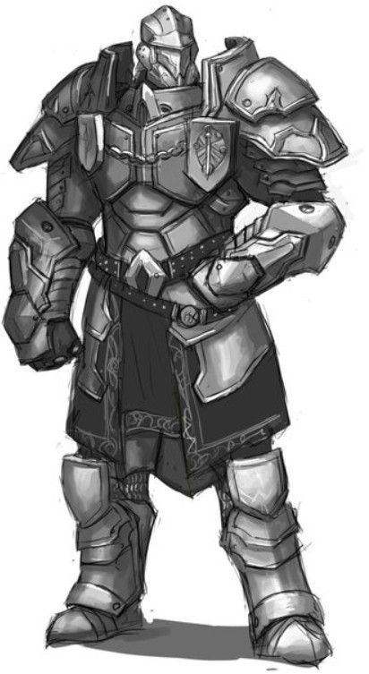 Heavy Armor Fantasy, Stone Armor Fantasy Art, Power Armor Knight, Metal Armor Drawing, Artificer Armorer Guardian, D&d Artificer Armorer, Netherite Armor Drawing, Metal Golem Fantasy Art, Dnd Heavy Armor