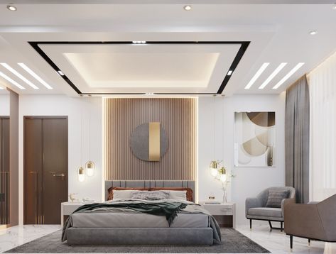 Ceiling Design Modern Bedroom, Fall Ceiling Designs For Bedroom, Trendy Ceiling Design, Parent Bedroom, Fall Ceiling Designs, Bedroom False Ceiling, Ceilings Design, Simple Ceiling, Door And Window Design