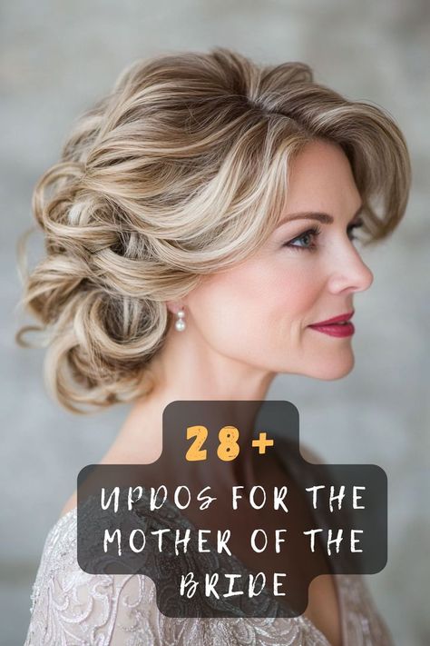 Looking for the perfect chic updo? 💇‍♀️✨ Click to discover 28 chic updos that every mother of the bride should consider. Style yourself chic today! #ChicUpdos #WeddingStyle #MotherOfTheBrideHair #ElegantLooks #HairstyleInspiration Russian Updo Bridal Hair, Wedding Updo Mother Of Bride, Wedding Hairstyles For Mother Of Bride Short Hair, Mother Of The Bride Up Dos, Loose Up Do Wedding Hair, Mother Of Groom Jewelry, Layered Updo Hairstyles, Hair Styles For Mother Of The Groom Medium Lengths, Wedding Hairstyles For Mom Of Groom