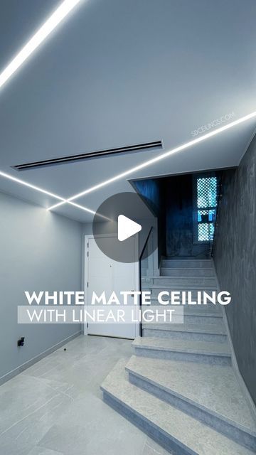 SDceilings® Stretch Ceilings in UAE, KSA, GCC on Instagram: "Linear light with matte white stretch ceiling matches🔥! Stylish and modern design creates an atmosphere of lightness.

Our ceilings serves for a long time, and consumes a minimum of electricity♻️.

For more questions you are
welcome to contact 
☎️+971 56 462 4233 

 
Why customers choose us?
🇪🇺European quality. 
✅10 years warranty.
✅Fast and clean installation.
▫️Matt & Satin ceilings;
▫️Art printed ceilings;
▫️Translucent ceilings with back light;
▫️Starry sky ceilings;
▫️ Ceilings with linear lights.
🇪🇺No cracks, no dust, waterproof, lightweight and durable. We will provide you instructions for installation.

#ceilingdesign #stretchceilings #interiordesign #decoration #saudiarabia #bahrain #qatar #dubaistyle #homedesign  # Stretch Ceiling Design Modern, Contemporary Ceiling Design, Stretch Ceiling Design, Sky Ceiling, Stretch Ceiling, Linear Light, Dubai Style, Ceiling Design Modern, Back Light