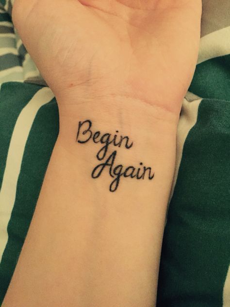 Start Over Tattoo, Begin Again Tattoo, Starting Over Tattoo, Starting Over Tattoo Ideas, Piercings Quotes, Again Tattoo, Swift Tattoo, Best Tattoo Ever, Taylor Swift Tattoo