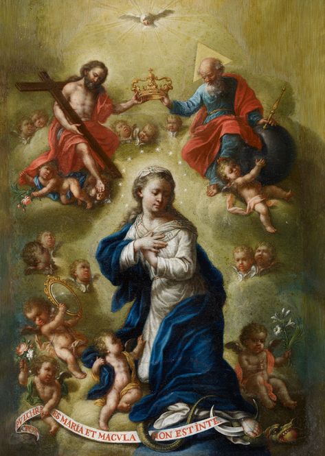 The Coronation of the Virgin The Blessed Virgin Mary, Queen Of Heaven, The Coronation, Month Of May, Blessed Mother Mary, Biblical Art, Blessed Virgin, Catholic Prayers, Blessed Virgin Mary