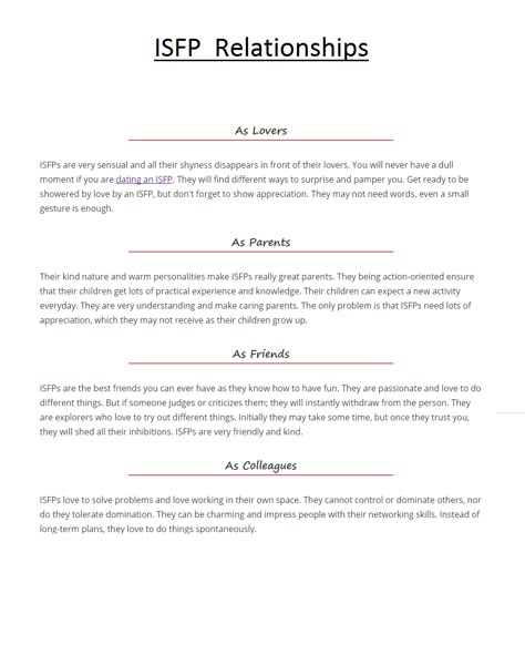 ISFP Relationships. Enfj And Isfp Relationship, Esfp Isfp Relationship, Isfp Entp Relationship, Isfp In Love, Isfp Boyfriend, Isfp Infp Relationship, Isfp Girlfriend, Isfp Love, Isfp Relationships