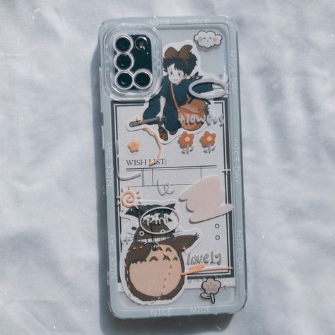 #studioghibli #Kiki #totoro #anime #movies #phonecase #strawberries #charm #aesthetic #stickers #custom Studio Ghibli Inspired, Charm Aesthetic, Clear Phone Case Design, Case Studio, Phone Covers Diy, Kawaii Phone Case, Aesthetic Phone Case, Camera Phone, Anime Stickers