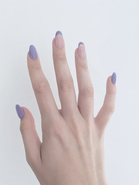 Nail Implant Idea, Lilac Gel Nails, Nail Implants, Nail Implant, Dusty Pink Nails, Simply Nailogical, Cute Almond Nails, Hello Nails, Cute Simple Nails