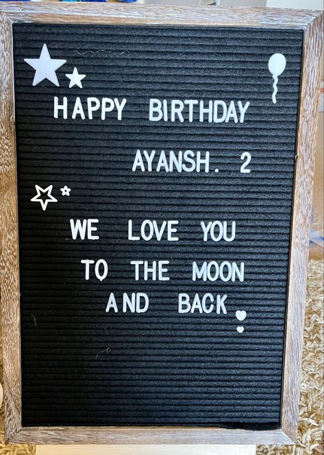 Birthday Letterboard, Birthday Decoration, 2nd Birthday, Birthday Decorations, Letter Board, Happy Birthday, Love You, Birthday