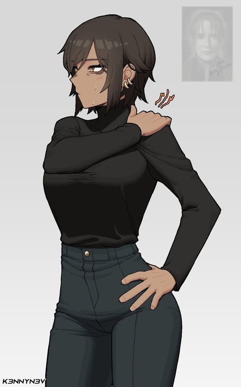 Black Tomboy, Tomboy Art, Female Character Concept, Anime Oc, 영감을 주는 캐릭터, Female Character Design, Character Drawing, Cute Anime Character, Character Design Inspiration