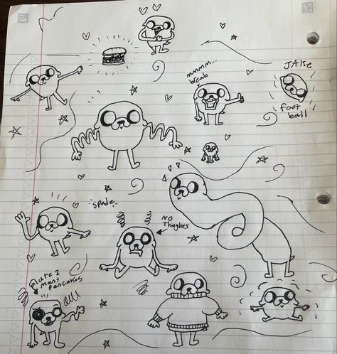 Jake The Dog Sketch, Adventure Time Sketches, Adventure Time Doodles, Dog Doodles, Adventure Time Drawings, Jake The Dog, Tree Doodle, Cute Easy Doodles, Dog Sketch