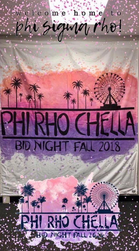 UCLA Phi Sigma Rho Coachella inspired Bid Day sheet sign plus their Snapchat filter! Sorority Party Themes, Phi Sigma Rho, Sorority Themes, Recruitment Themes, Coachella Party, Coachella Inspiration, Sorority Ideas, Big Lil, Homecoming Ideas