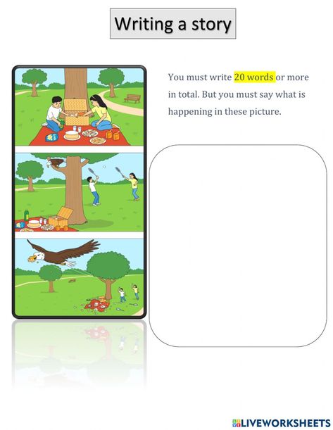 Make A Story Worksheet, Write A Story Worksheet, Picture To Write A Story About, Story Writing Topics, Story Writing Format, Story Writing Worksheets, Story Writing For Kids, Story For Grade 1, Esl Adults