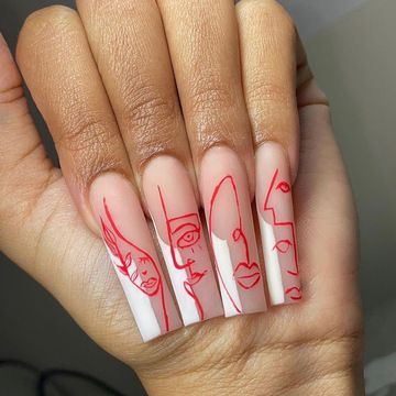 Fake Nails Long, Fall Gel Nails, Heart Nail, Pedicure Designs, Nagel Tips, Manicure Diy, Dope Nail Designs, Coffin Press On Nails, Ballerina Nails