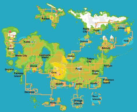 Imgur: The magic of the Internet Pokemon World, Custom Pokemon, Map Template, Cool Pokemon Wallpapers, Cool Pokemon, Pocket Monsters, Professional Templates, Pokemon Art, World Map